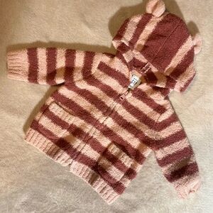 GAP Pink Striped Baby Sweater